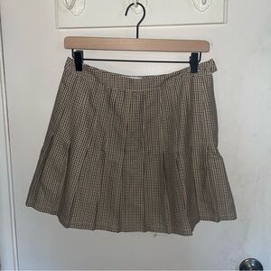 Plaid Urban Outfitters Pleated Mini Skirt